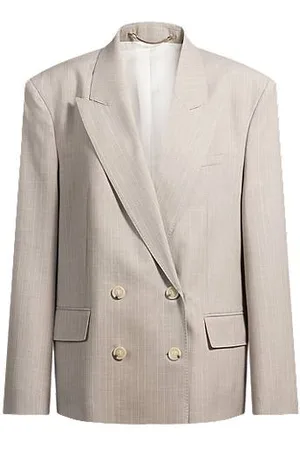 HUGO BOSS Oversized-fit blazer van Italiaans materiaal