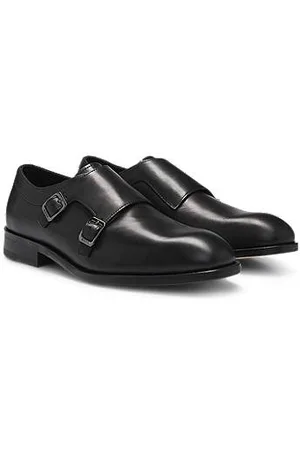 HUGO BOSS Leren schoenen met gesp en flexibele zool