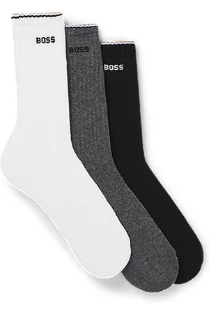HUGO BOSS Set van drie paar korte sokken met logo’s van een katoenmix