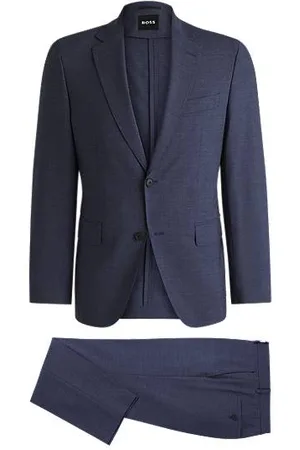 HUGO BOSS Slim-fit pak van hoogwaardig stretchmateriaal met microdessin