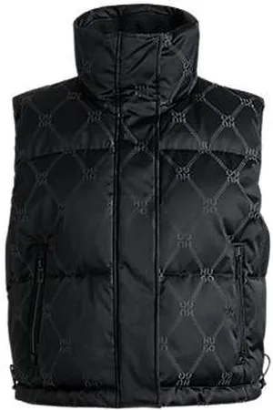 HUGO BOSS Waterafstotende bodywarmer met kenmerkende kettingjacquard
