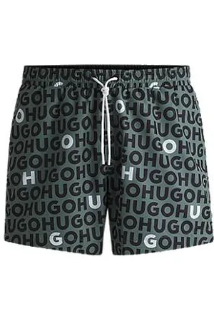 HUGO BOSS Zwemshort met logoprint en trekkoord