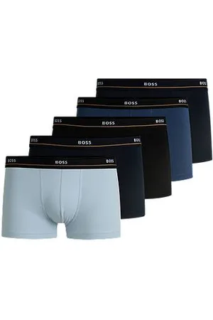 HUGO BOSS Set van vijf korte boxers met logotailleband van stretchkatoen