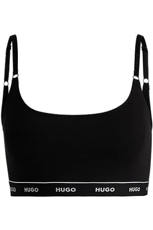 HUGO BOSS Twee bralettes van stretchkatoen met logo-onderband