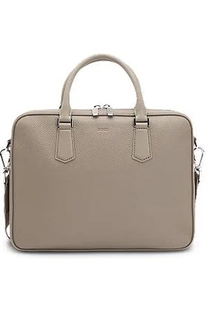HUGO BOSS Aktetas van Italiaans leer met kenmerkende details