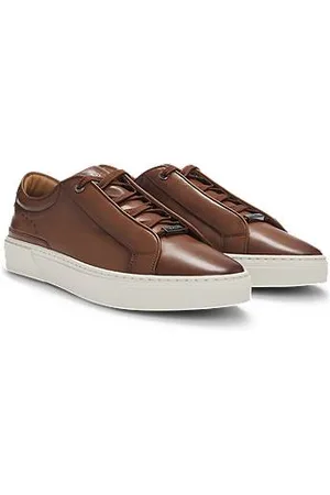 HUGO BOSS Lage Gary-sneakers van bewerkt leer