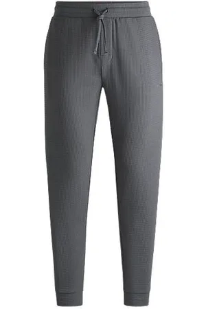 HUGO BOSS Pyjamabroek met logostiksel van een katoenmix