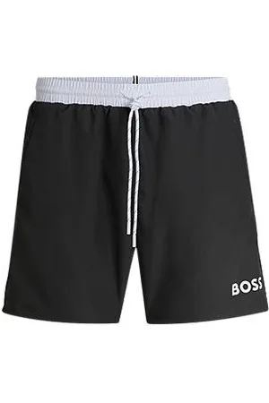 HUGO BOSS Sneldrogende zwemshort met logoprint