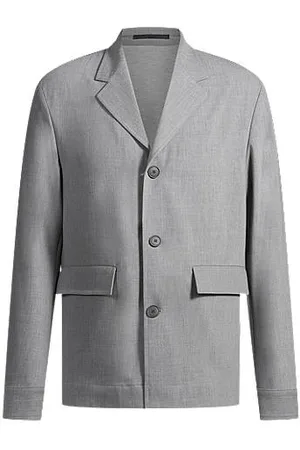 HUGO BOSS Relaxed-fit colbert van stretchmateriaal