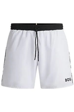 HUGO BOSS Sneldrogende zwemshort met logoprint