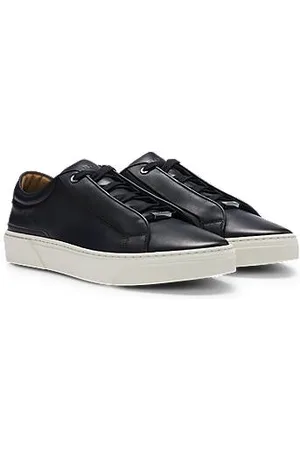 HUGO BOSS Lage Gary-sneakers van bewerkt leer