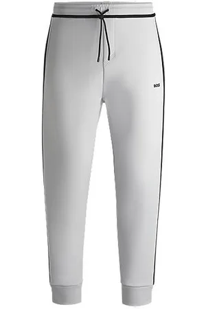 HUGO BOSS Trainingsbroek van een katoenmix met band en logo