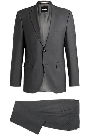 HUGO BOSS Regular-fit pak van scheerwol met microdessin