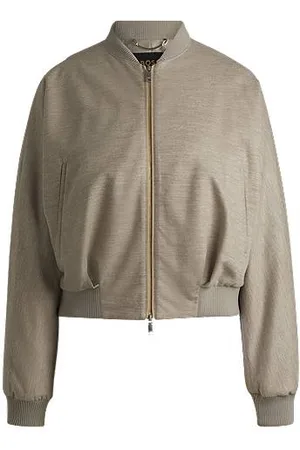 HUGO BOSS Oversized-fit jasje van scheerwol