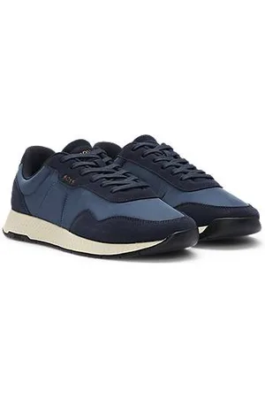 HUGO BOSS Sneakers van verschillende materialen met suède details