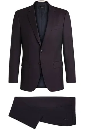 HUGO BOSS Slim-fit pak sergegeweven van hoogwaardige scheerwol