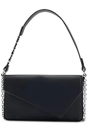 HUGO BOSS Clutch van imitatieleer met metalen logo op het hengsel