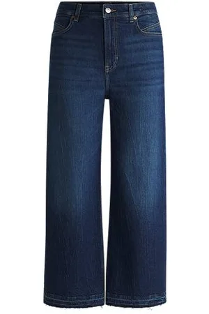 HUGO BOSS Jeans met wijde pijpen van indigo stretchdenim