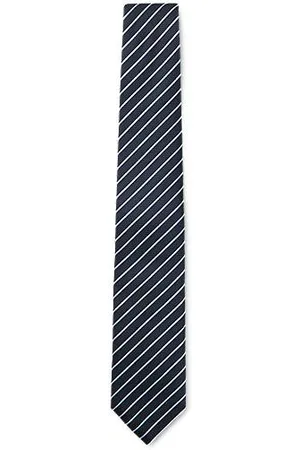 HUGO BOSS Diagonaal gestreepte stropdas van een jacquardgeweven zijdemix