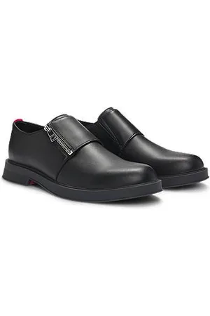 HUGO BOSS Leren gespschoenen met kwartrits
