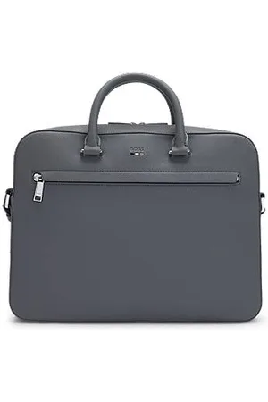 HUGO BOSS Aktetas van generfd imitatieleer met kenmerkende details
