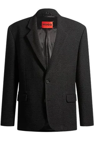 HUGO BOSS Moderne blazer van mouliné-tweed