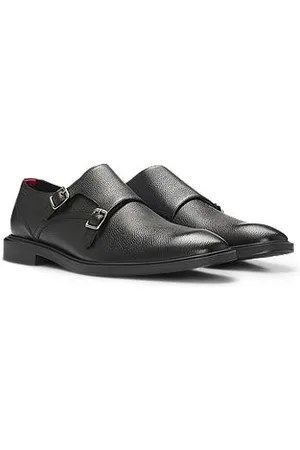 HUGO BOSS Schoenen met dubbele gesp van generfd leer