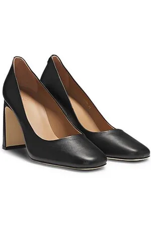 HUGO BOSS Pumps van nappaleer met Double B-monogramdetail