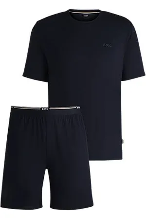HUGO BOSS Korte jersey pyjamaset met logostiksel
