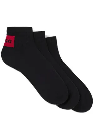 HUGO BOSS Set van drie paar enkelsokken met rode logolabels