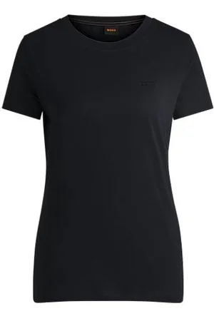 HUGO BOSS Slim-fit T-shirt van katoenen jersey met ton-sur-ton logo