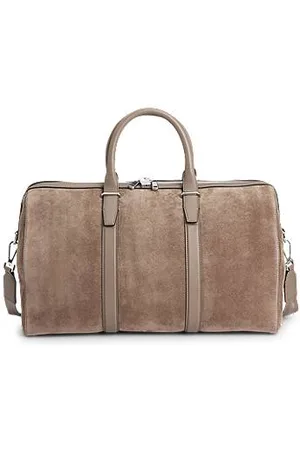HUGO BOSS Weekendtas van suède met details van glad leer