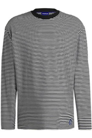 HUGO BOSS Relaxed-fit T-shirt van katoenen jersey met dwarsstrepen