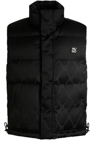 HUGO BOSS Waterafstotende slim-fit bodywarmer met kenmerkende jacquard