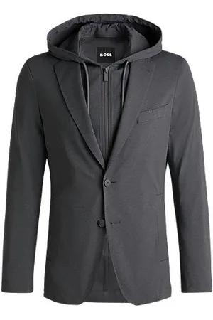 HUGO BOSS Slim-fit blazer met geïntegreerde capuchon