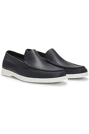 HUGO BOSS Mocassins van bewerkt leer met logodetail