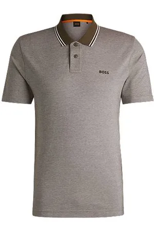 HUGO BOSS Regular-fit polo van Oxfordkatoen met een piquéstructuur