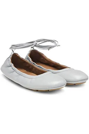 HUGO BOSS Ballerina’s van nappaleer met Double B-monogram