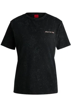 HUGO BOSS Katoenen T-shirt met ronde hals en seizoensprint