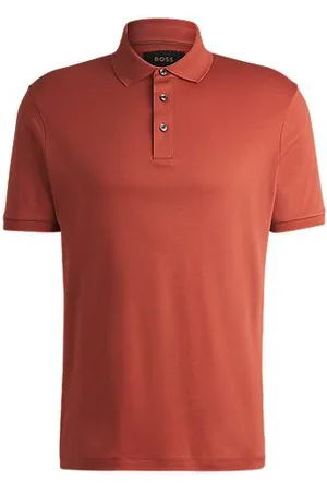 HUGO BOSS Regular-fit polo van gemerceriseerde Italiaanse katoen