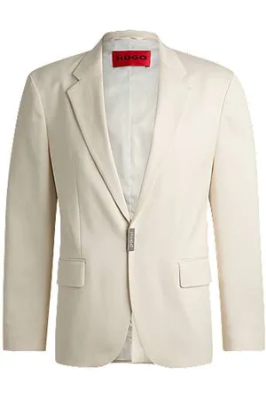 HUGO BOSS Slim-fit colbert met metallic logosluiting