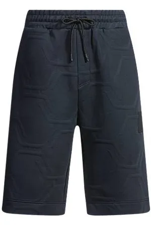 HUGO BOSS Relaxed-fit shorts met zeshoekige stiksels