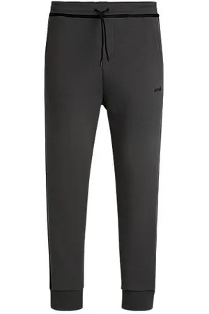 HUGO BOSS Trainingsbroek van een katoenmix met band en logo