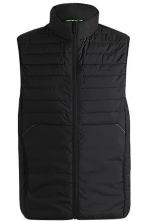 HUGO BOSS Waterafstotende bodywarmer met ton-sur-ton logo