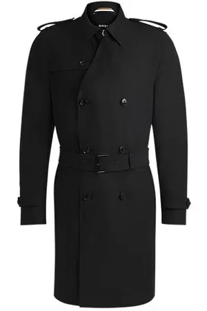 HUGO BOSS Slim-fit double-breasted trenchcoat