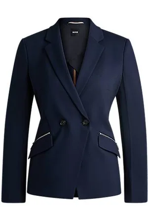 HUGO BOSS Slim-fit blazer met ritszakken
