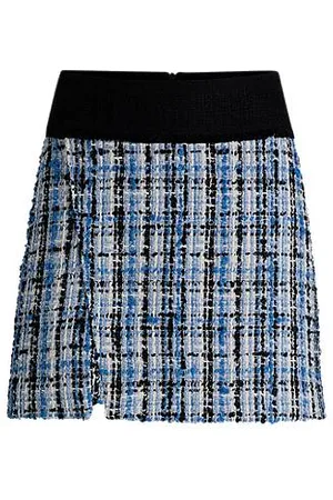 HUGO BOSS Minirok van meerkleurig tweed