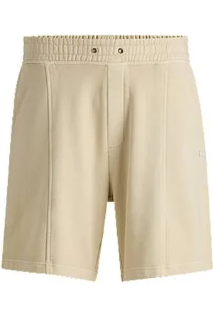 HUGO BOSS Short van katoenen badstof met vintage oogjes