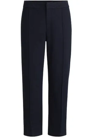 HUGO BOSS Tapered-fit satijnen chino van stretchkatoen
