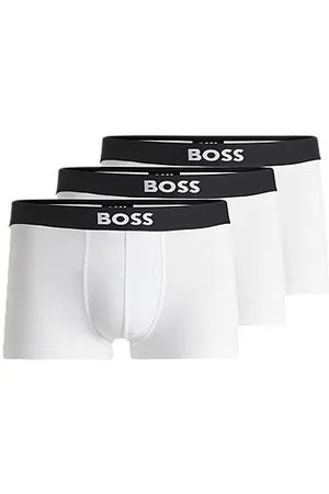 HUGO BOSS Set van drie korte boxershorts met logotailleband van stretchkatoen